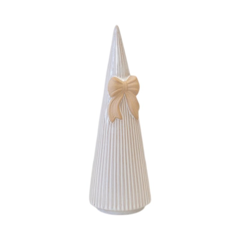 Medium Stoneglazed Striped Tree with Bow Detail - Figurines - British D'sire