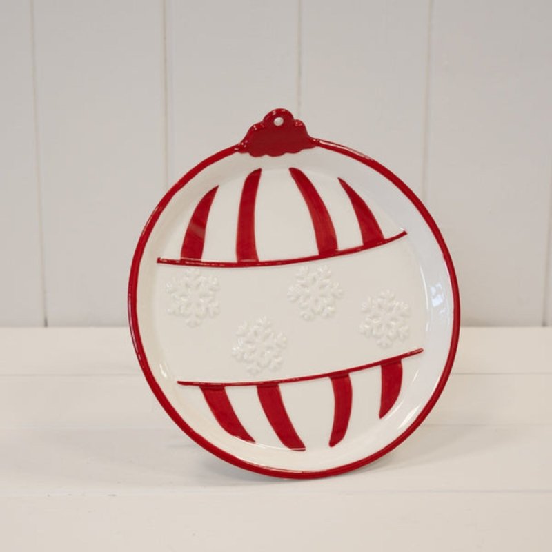 Medium Traditional Red Bauble Plate Secondary image