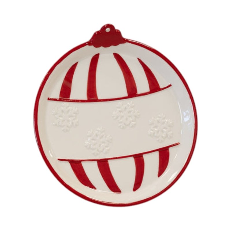Medium Traditional Red Bauble Plate - Bowl - British D'sire Main image