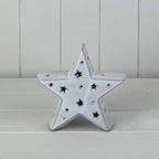 Medium White Ceramic Star Ornament - Home Decor - British D'sire