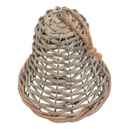 Medium Wicker Bell Decoration Christmas Hanging Decoration - Christmas Decor - British D'sire
