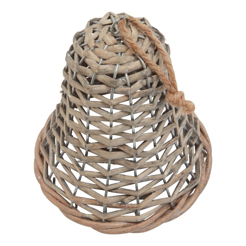 Medium Wicker Bell Decoration Christmas Hanging Decoration - Christmas Decor - British D'sire