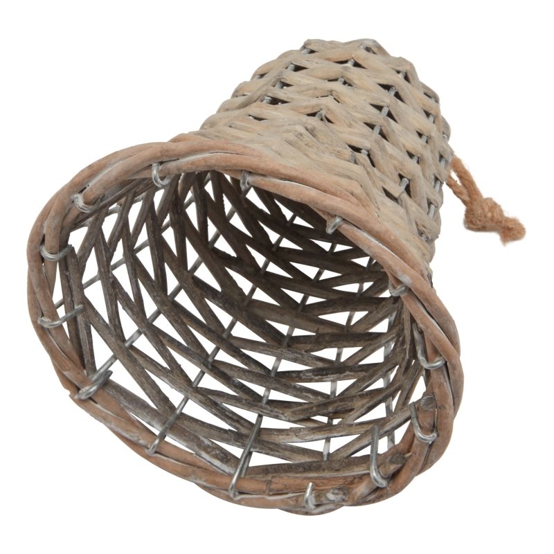 Medium Wicker Bell Decoration Christmas Hanging Decoration - Christmas Decor - British D'sire