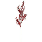 Medium Winter Branch Spray With Red Berries Artificial Flower Stem - Artificial Plants & Trees - British D'sire