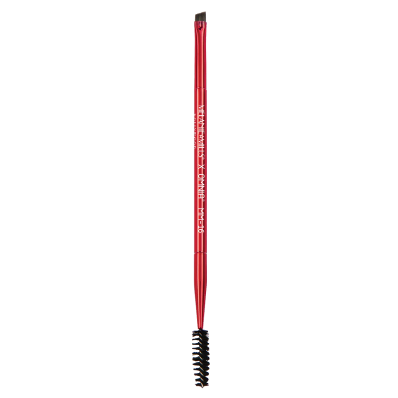 Melanie Mills Hollywood Dual Ended Angled Eye Brow Brush with Spoolie MM17 X Omnia® - Makeup Brush - British D'sire Main image