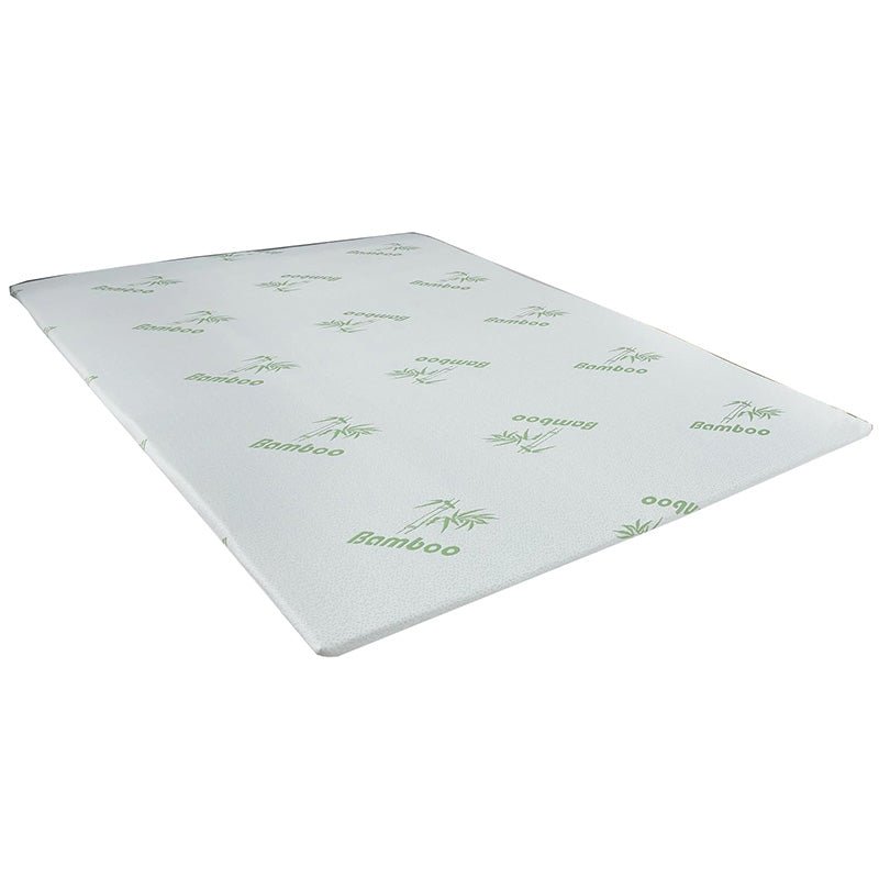 Memory Foam Mattress Topper 1 Inch Orthopedic Support Mattress Topper Removable Bamboo Zip Cover - King - British D'sire