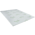 Memory Foam Mattress Topper 1 Inch Orthopedic Support Mattress Topper Removable Bamboo Zip Cover - Single - British D'sire