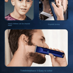 Men Pro Electric Hair Clippers Beard Trimmer Cutting Barber Shaving Machine Blue (US Logistics For USPS/DHL/Fedex/UPS. No designated logistics accepted，TK/TMEU only For self-pickup） - British D'sire