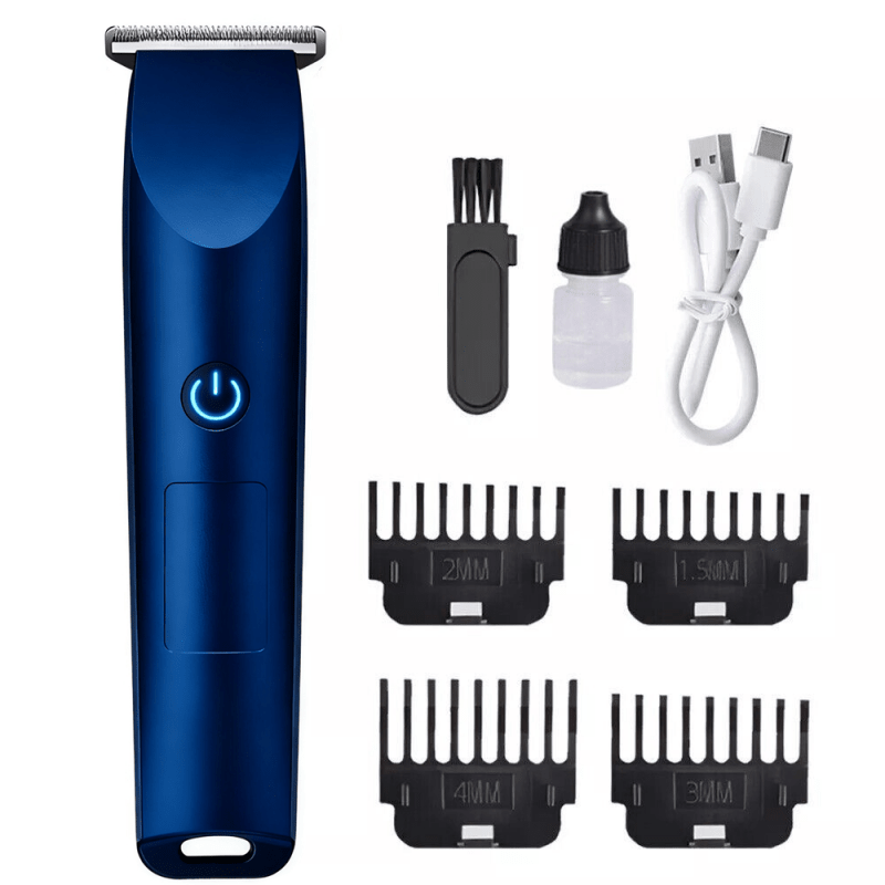Men Pro Electric Hair Clippers Beard Trimmer Cutting Barber Shaving Machine Blue (US Logistics For USPS/DHL/Fedex/UPS. No designated logistics accepted，TK/TMEU only For self-pickup） - British D'sire