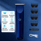 Men Pro Electric Hair Clippers Beard Trimmer Cutting Barber Shaving Machine Blue (US Logistics For USPS/DHL/Fedex/UPS. No designated logistics accepted，TK/TMEU only For self-pickup） - British D'sire