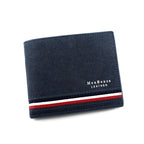 MenBense Men Short Wallet Personalized Coin Purse Frosted Clutch Money Clip(Blue) - British D'sire