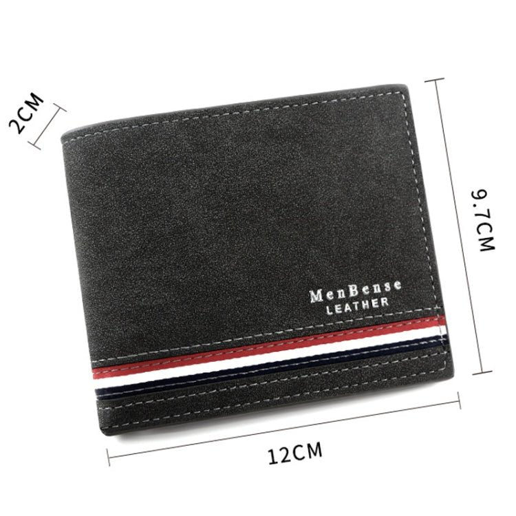MenBense Men Short Wallet Personalized Coin Purse Frosted Clutch Money Clip(Blue) - British D'sire