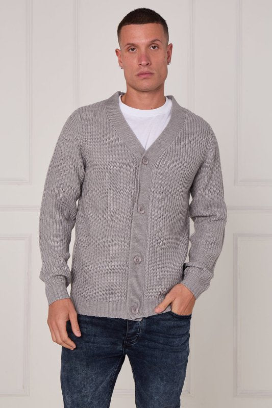 Men’s Button - Up Knitted Cardigan - cardigan - British D'sire