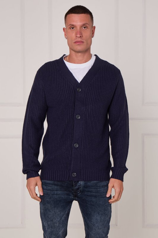 Men’s Button - Up Knitted Cardigan - cardigan - British D'sire