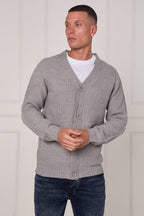 Men’s Button - Up Knitted Cardigan - cardigan - British D'sire