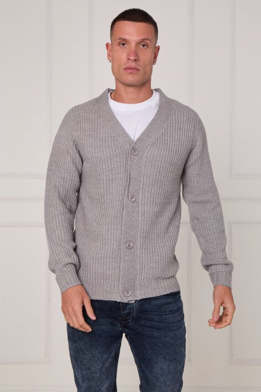 Men’s Button - Up Knitted Cardigan - cardigan - British D'sire