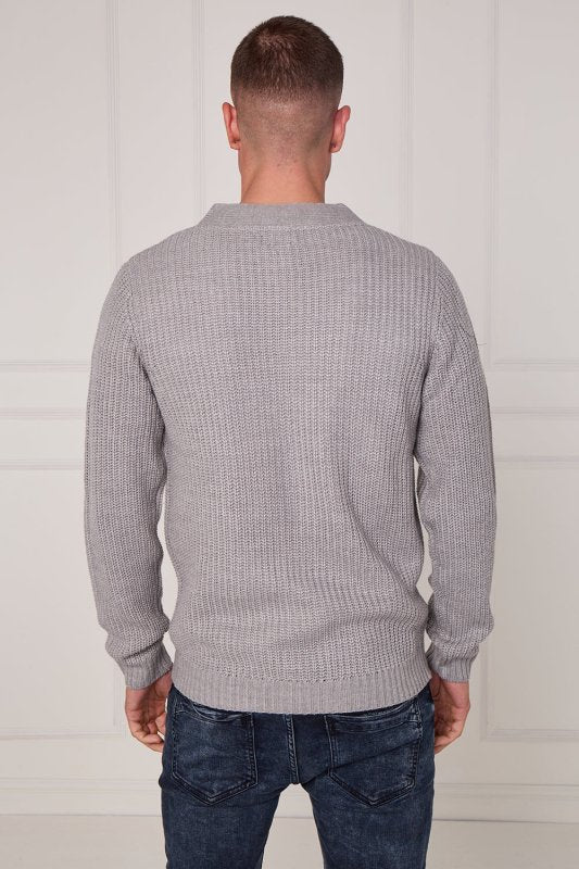 Men’s Button - Up Knitted Cardigan - cardigan - British D'sire