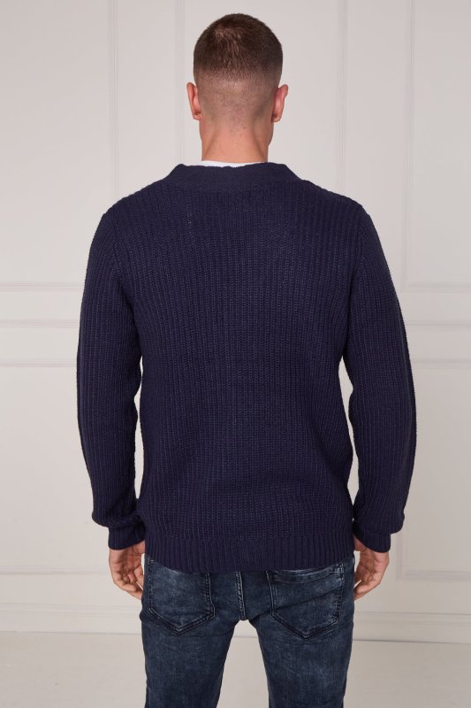 Men’s Button - Up Knitted Cardigan - cardigan - British D'sire