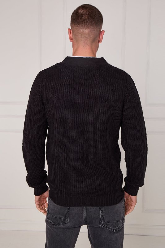 Men’s Button - Up Knitted Cardigan - cardigan - British D'sire