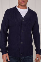 Men’s Button - Up Knitted Cardigan - cardigan - British D'sire