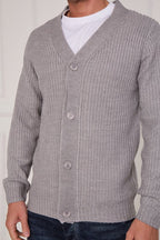 Men’s Button - Up Knitted Cardigan - cardigan - British D'sire