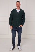 Men’s Button - Up Knitted Cardigan - cardigan - British D'sire