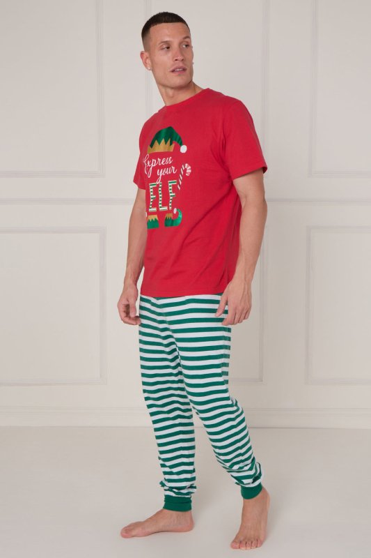 Men’s Christmas Pyjama Set – “Express Your Elf” - Loungewear pjs - British D'sire