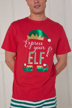 Men’s Christmas Pyjama Set – “Express Your Elf” - Loungewear pjs - British D'sire