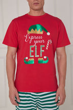 Men’s Christmas Pyjama Set – “Express Your Elf” - Loungewear pjs - British D'sire