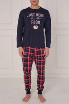 Men’s Christmas Pyjama Set – “Just Here for the Food” - Loungewear pjs - British D'sire
