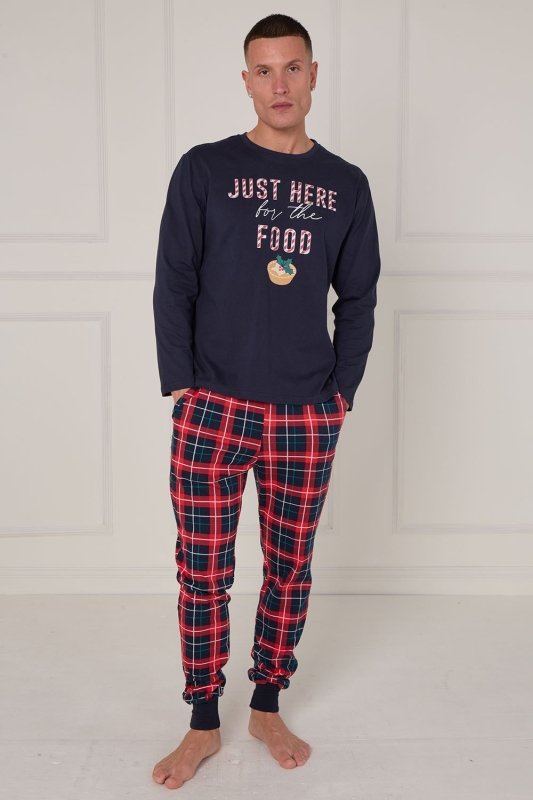 Men’s Christmas Pyjama Set – “Just Here for the Food” - Loungewear pjs - British D'sire