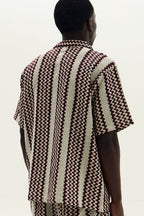 Men’s Crochet Texture Matching Shirt & Shorts Set – Boxy Fit | 100% Cotton - co ord set - British D'sire
