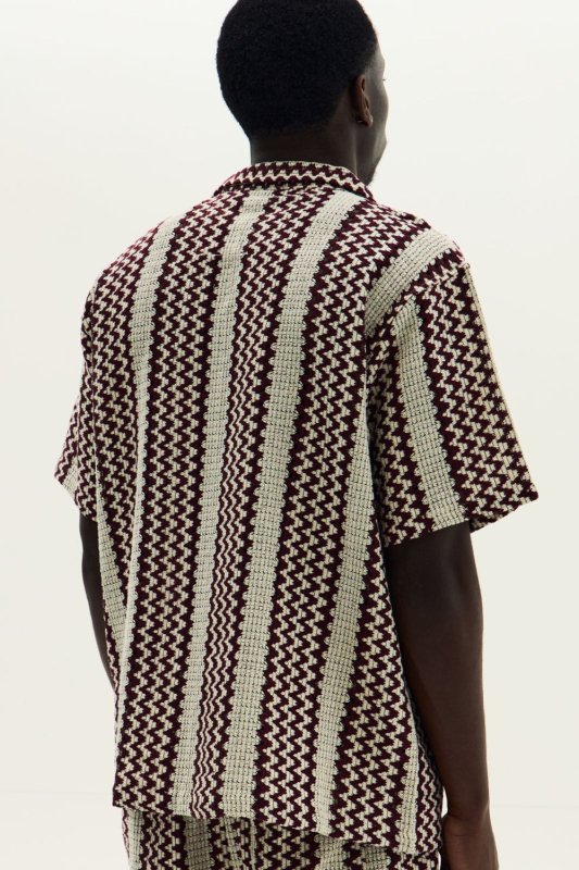 Men’s Crochet Texture Matching Shirt & Shorts Set – Boxy Fit | 100% Cotton - co ord set - British D'sire