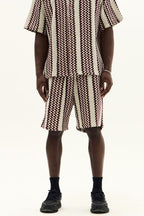 Men’s Crochet Texture Matching Shirt & Shorts Set – Boxy Fit | 100% Cotton - co ord set - British D'sire