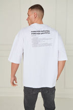 Men’s Oversized Heavyweight T-Shirt – “Forever Forward. Forever Grateful.” - T-Shirt - British D'sire