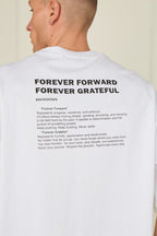 Men’s Oversized Heavyweight T-Shirt – “Forever Forward. Forever Grateful.” - T-Shirt - British D'sire