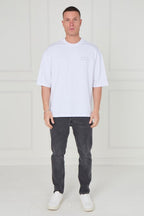 Men’s Oversized Heavyweight T-Shirt – “Forever Forward. Forever Grateful.” - T-Shirt - British D'sire