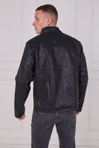 Men's PU Leather Zip Jacket - jacket - British D'sire