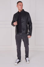 Men's PU Leather Zip Jacket - jacket - British D'sire