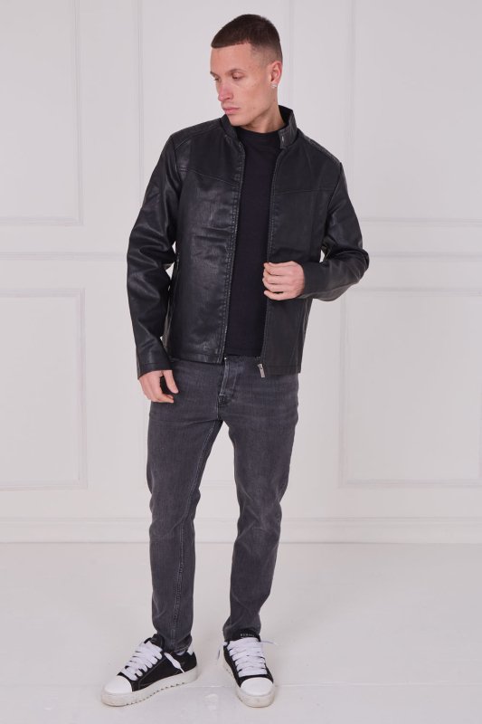 Men's PU Leather Zip Jacket - jacket - British D'sire