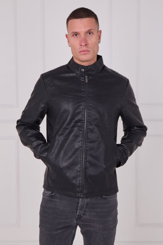 Men's PU Leather Zip Jacket - jacket - British D'sire