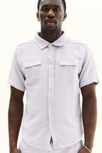 Men’s Slim Fit Textured Shirt & Shorts Co - Ord Set - co ord set - British D'sire
