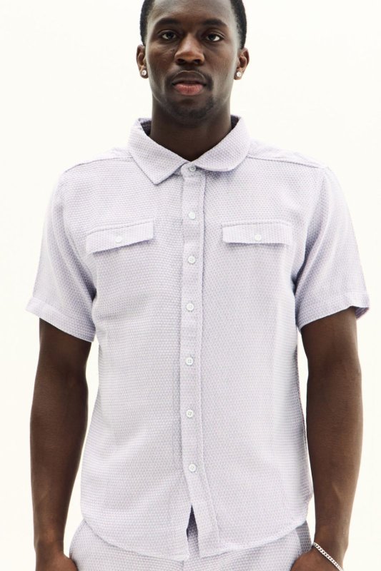 Men’s Slim Fit Textured Shirt & Shorts Co - Ord Set - co ord set - British D'sire