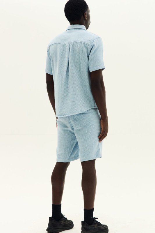 Men’s Slim Fit Textured Shirt & Shorts Co - Ord Set - co ord set - British D'sire