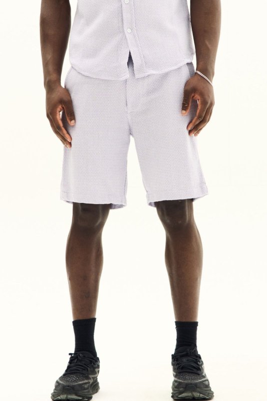 Men’s Slim Fit Textured Shirt & Shorts Co - Ord Set - co ord set - British D'sire