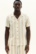 Men’s Striped Short Sleeve Shirt & Shorts Co - Ord Set - co ord set - British D'sire