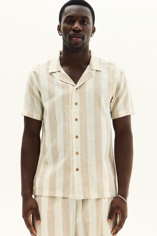 Men’s Striped Short Sleeve Shirt & Shorts Co - Ord Set - co ord set - British D'sire