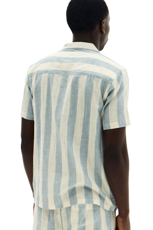 Men’s Striped Short Sleeve Shirt & Shorts Co - Ord Set - co ord set - British D'sire