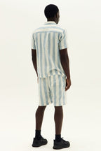 Men’s Striped Short Sleeve Shirt & Shorts Co - Ord Set - co ord set - British D'sire