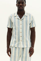 Men’s Striped Short Sleeve Shirt & Shorts Co - Ord Set - co ord set - British D'sire